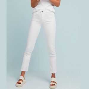 NWT {Anthropologie} AG Abbey Mid Rise Skinny White